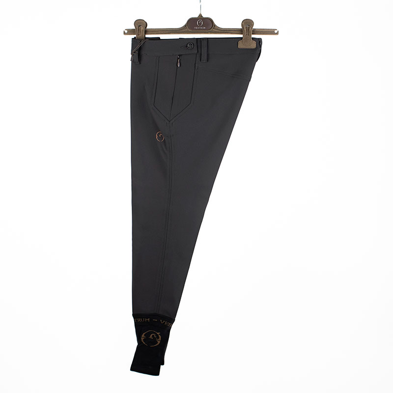 Mallas de montar a caballo marrón oscuro (grip rodilla) para mujer - Grenoble - Vestrum.