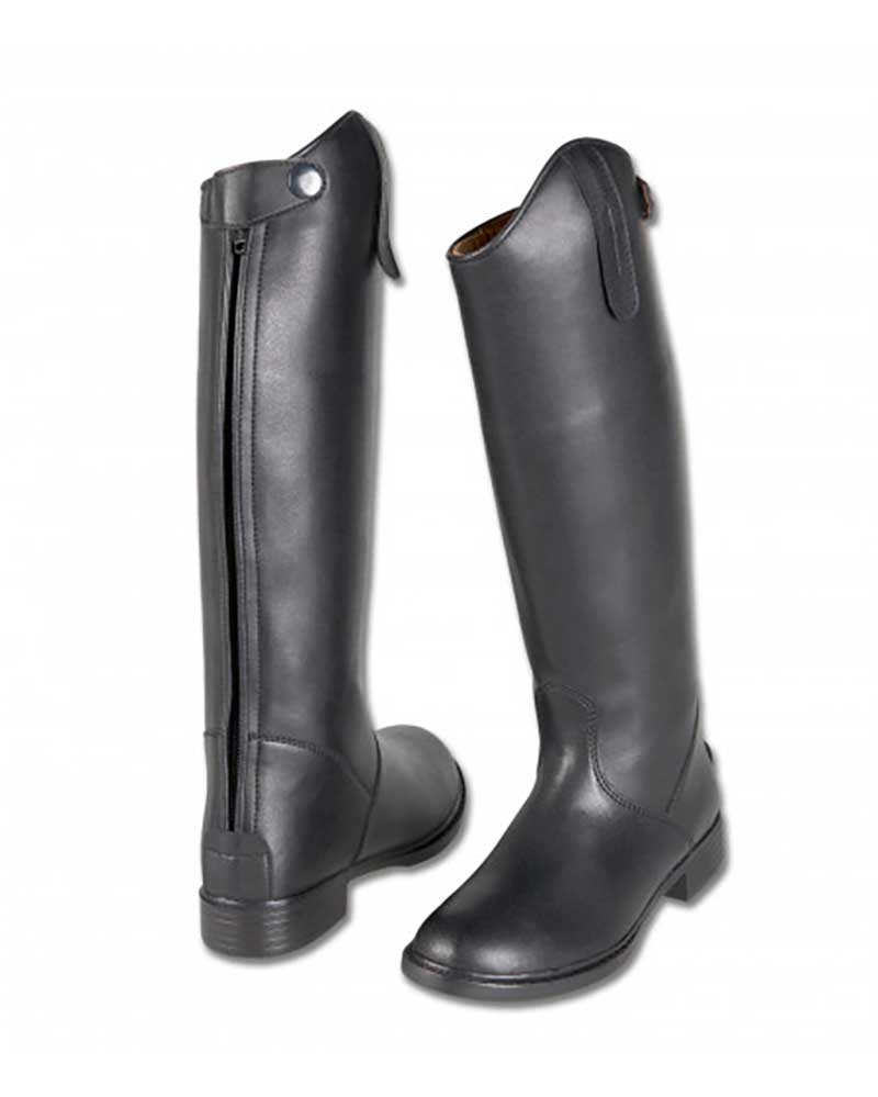 Bottes noires d'équitation a cheval en caoutchouc unisexe Nelson - ELT