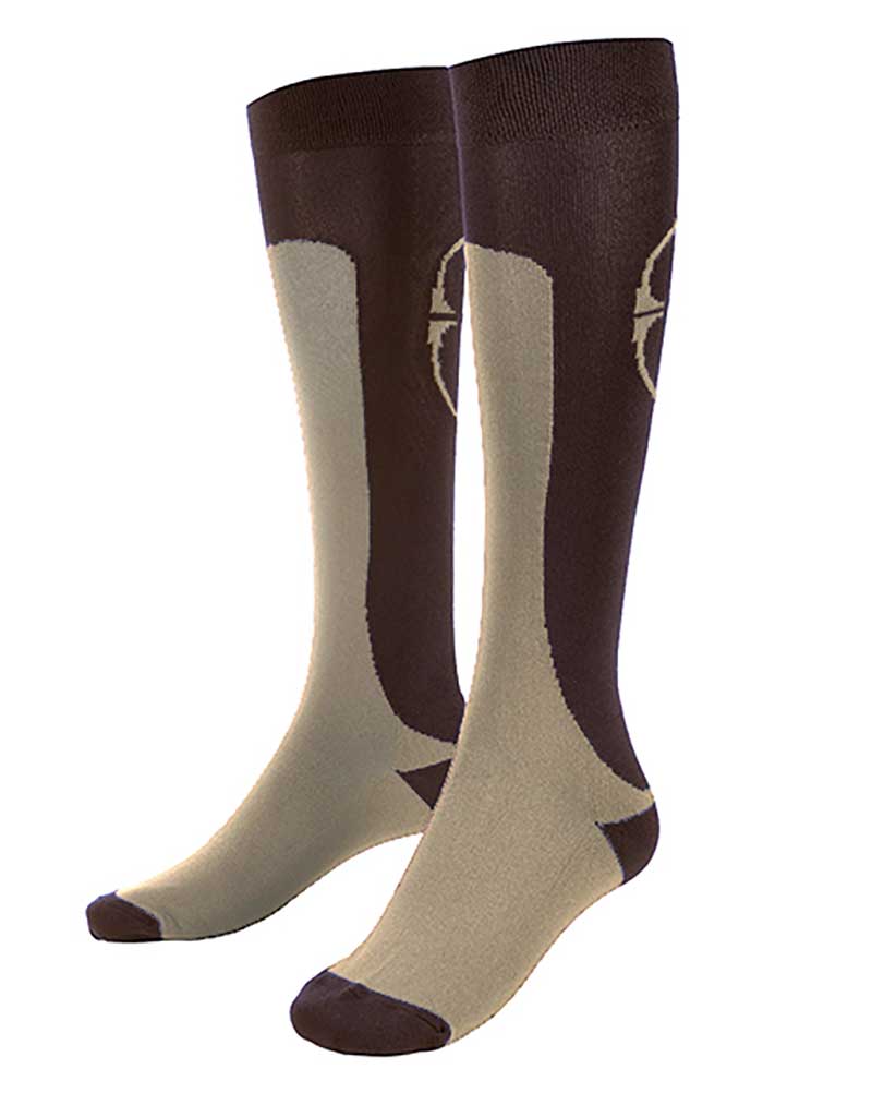 Chaussettes fins et respirants beige et marron foncé Las Vegas - Vestrum