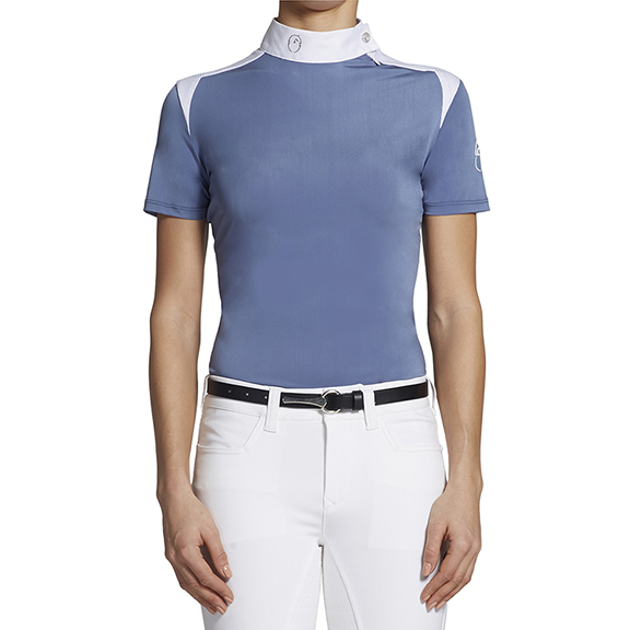 Women’s short-sleeve blue competition polo - Saikai - Vestrum