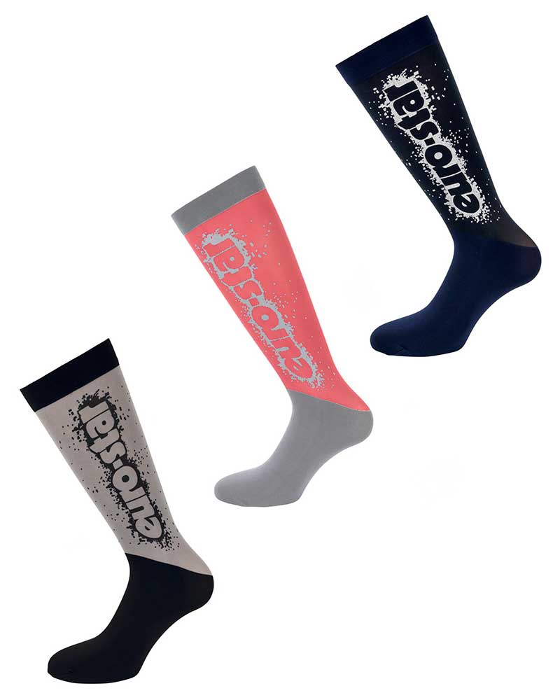 Pack de 3 Chaussettes hautes tipo maille (rouge teja, bleu marine et gris) Airbush - Euro-Star