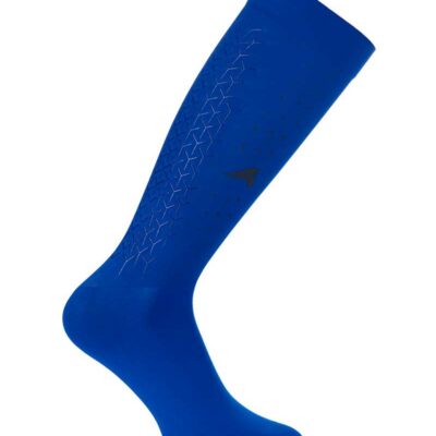 Summer mid socks with grip blue color (Blue Sapphire) unisex - euro star