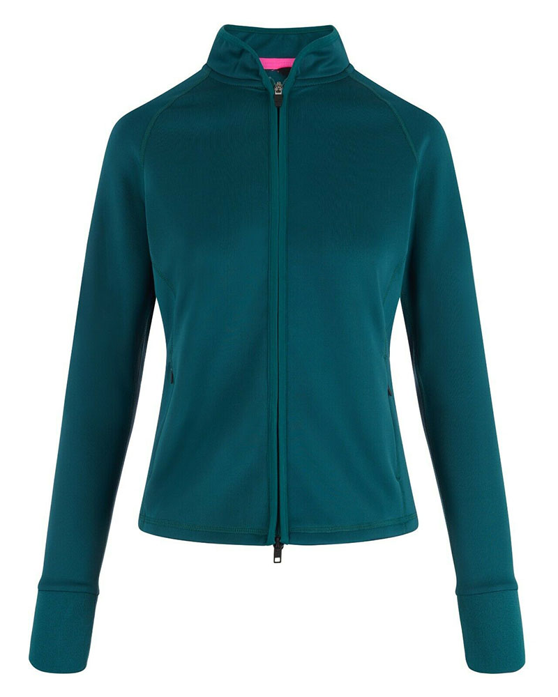 Veste de bleu verdâtre avec fermeture éclair et sans capuche pour femme Lorena - Euro-Star