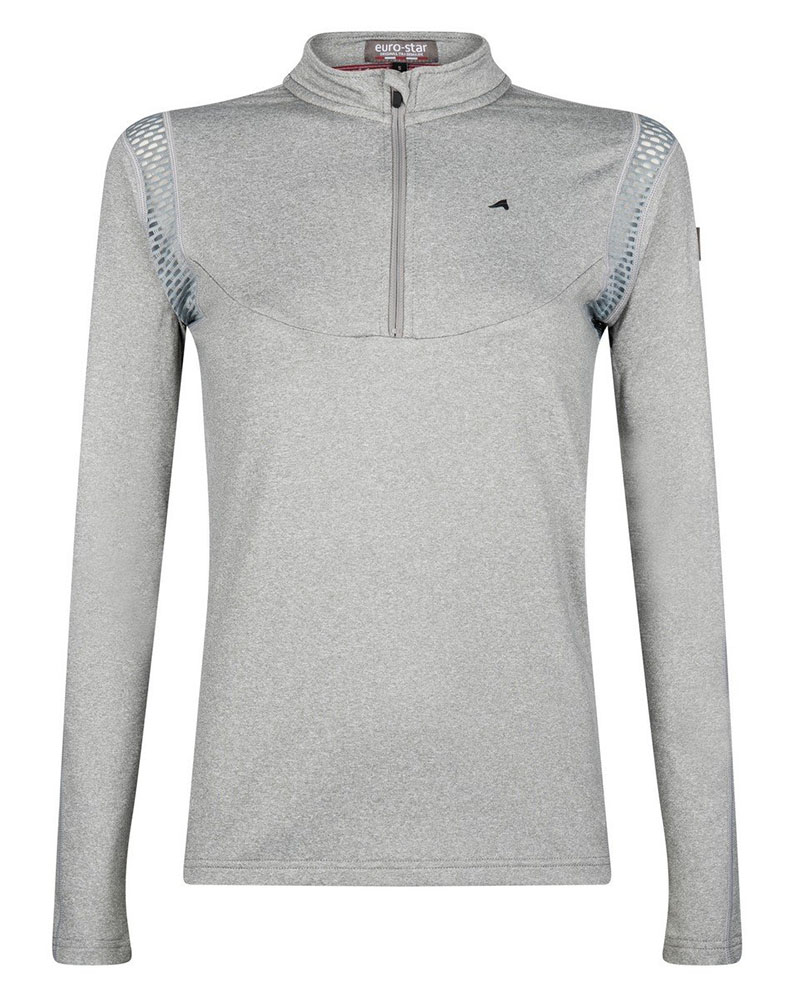 Polo technique d'entraînement gris pour femme Polina - Euro-Star