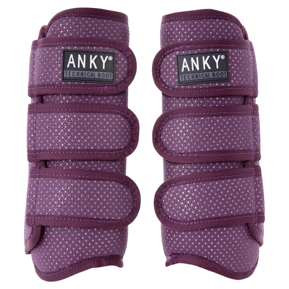 2 Climatrole saddle brown dressage boots with copper brilliants inside the perforations by ANKY