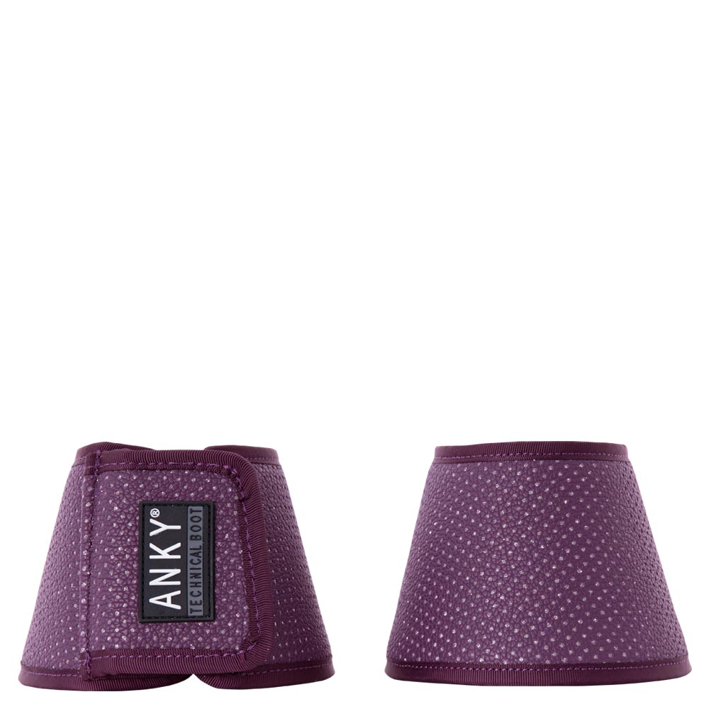 Pack de 2 campanas moradas (purple) con perforaciones de brillantes - Anky