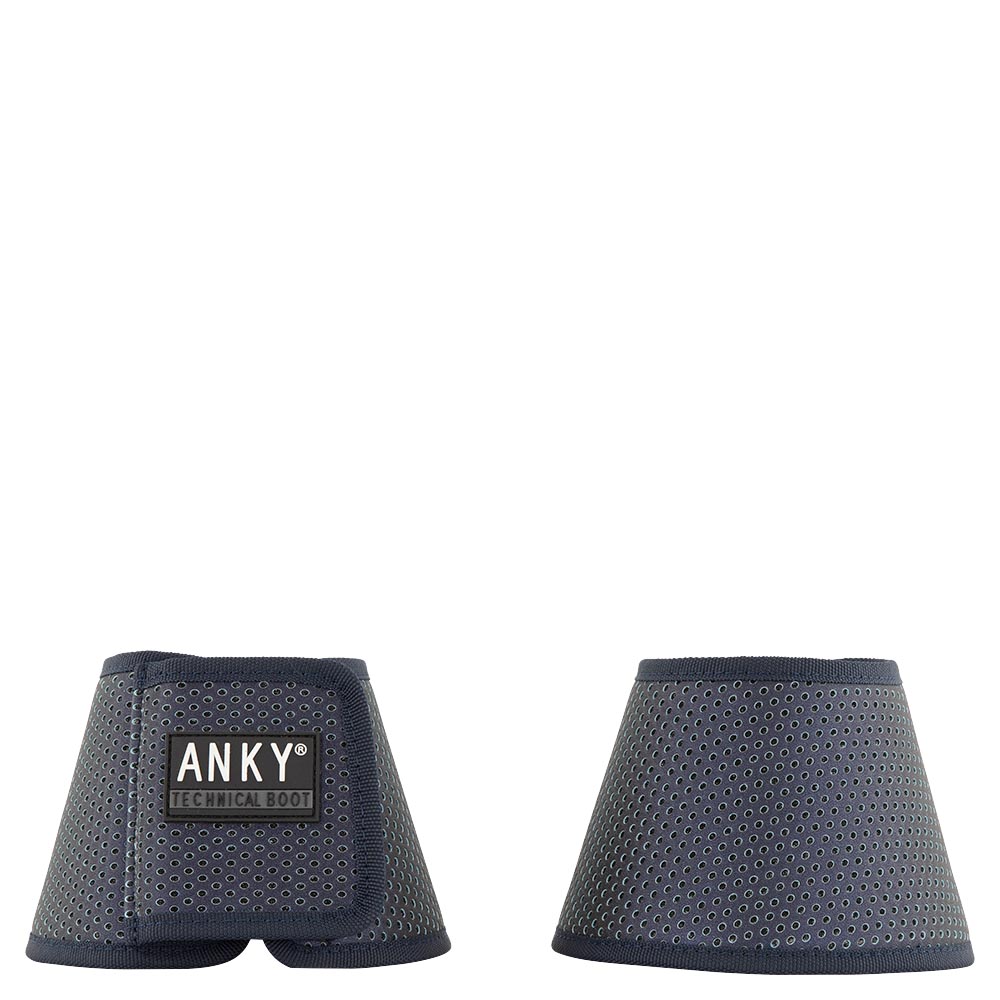 2 dark navy bell boots with glitter effect by ANKY