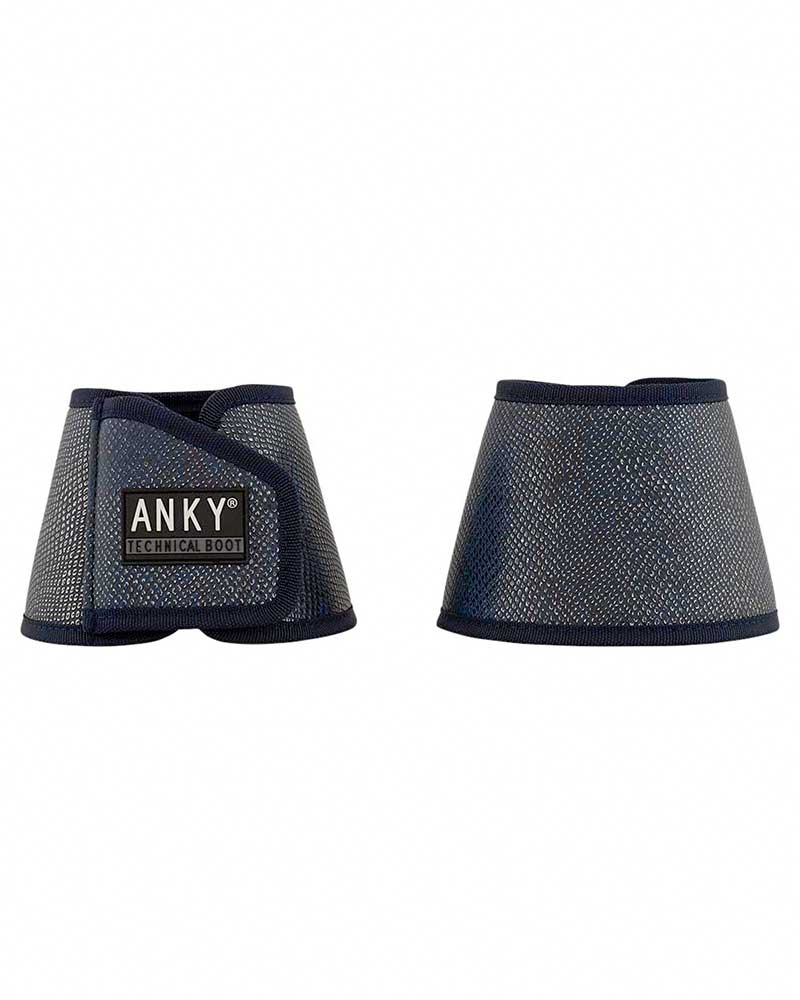 Pack de 2 campanas azul marino (dark navy) con animal print plateado - ANKY