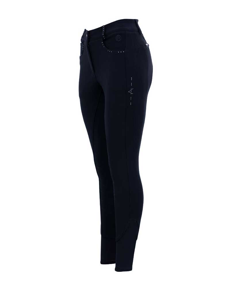 Ink blue breeches with glitter (leather seat grip) for woman – ANKY