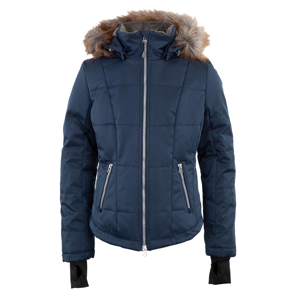 Ink blue padded coat with hood for girl – ANKY
