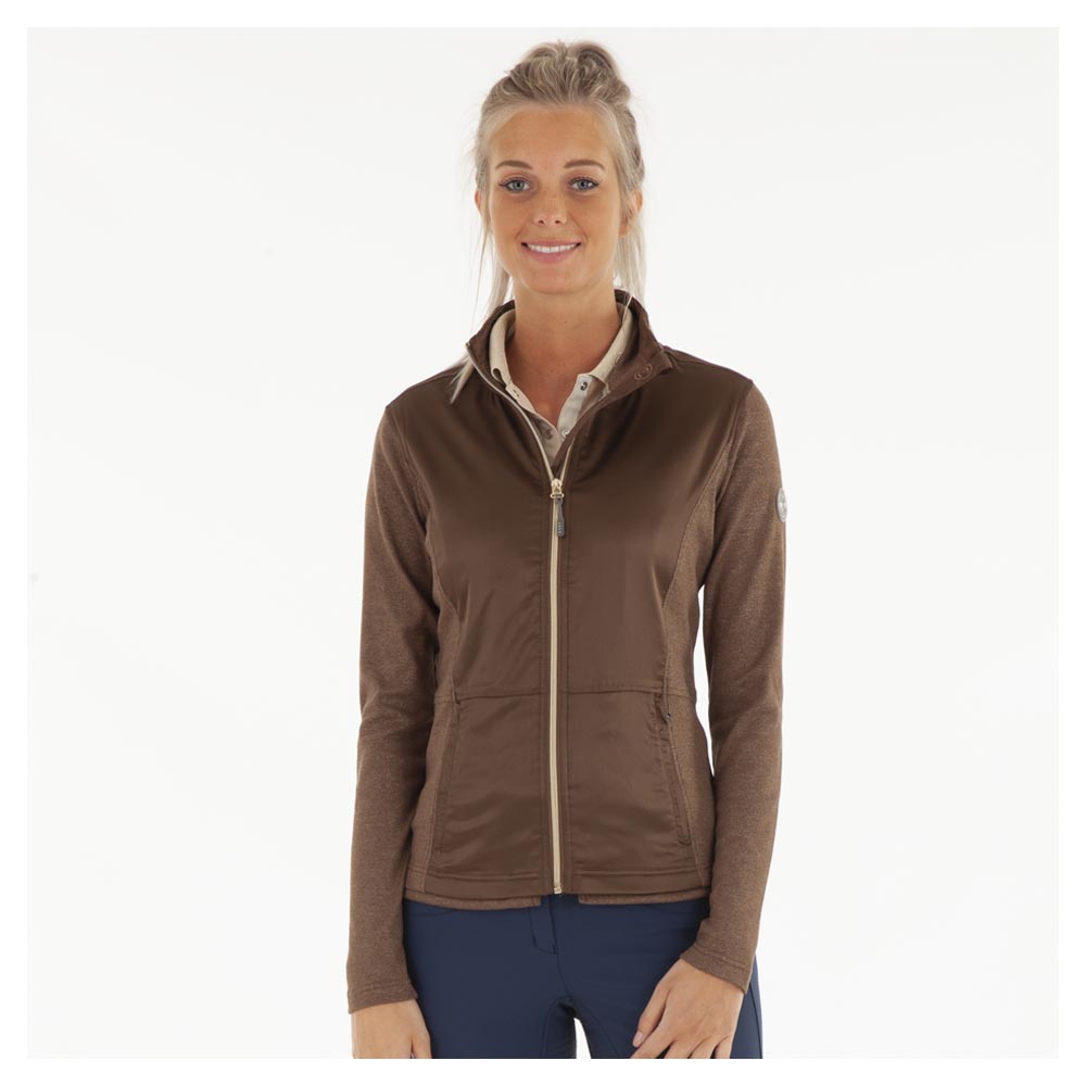 Lightweight Fine Dark Brown Jacket with Gold Glitter Accents for Women – ANKY