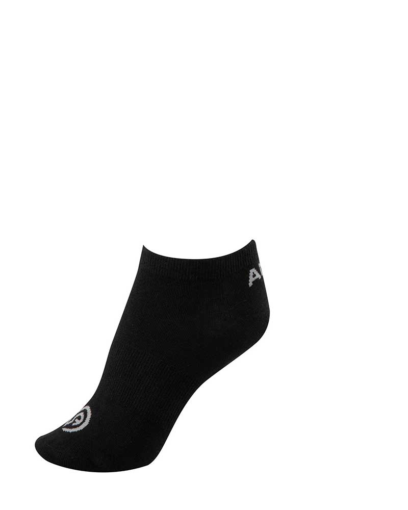 Calcetines tobilleros negros (zwart) con detalles en gris - ANKY