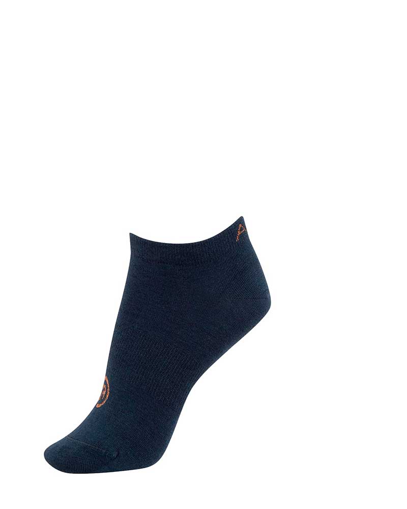 Dark Navy Ankle Riding Socks with Copper Glitter Details - ANKY