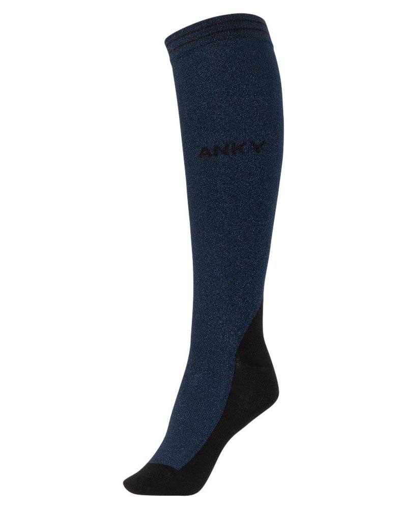 Navy blue technical socks with glitter - ANKY