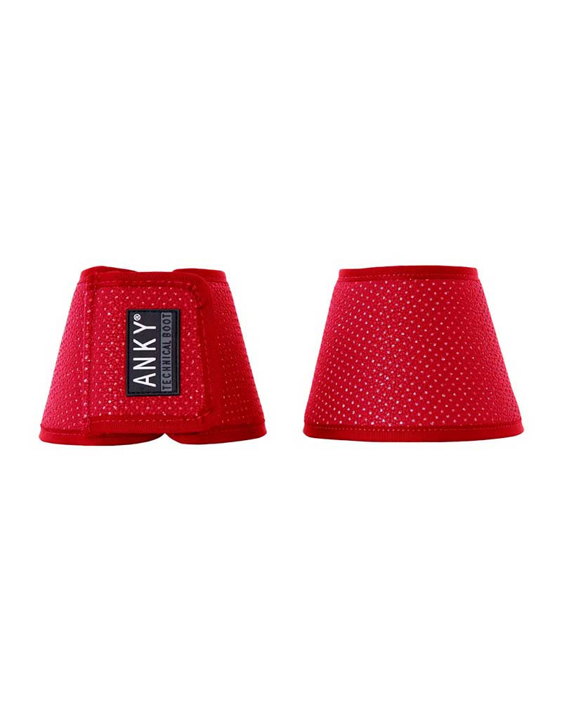 Pack de 2 campanas rojas (ruby) con perforaciones de brillantes - Anky