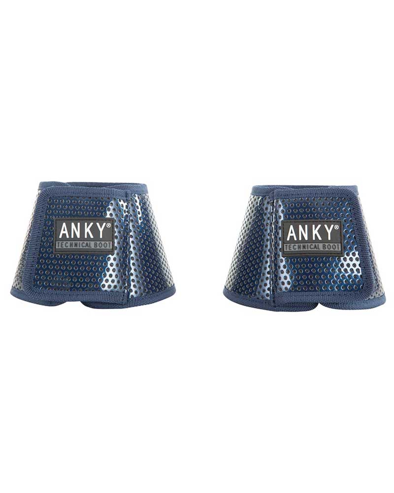 Pack de 2 campanas de charol azul marino (estate blue) para caballo y pony - ANKY