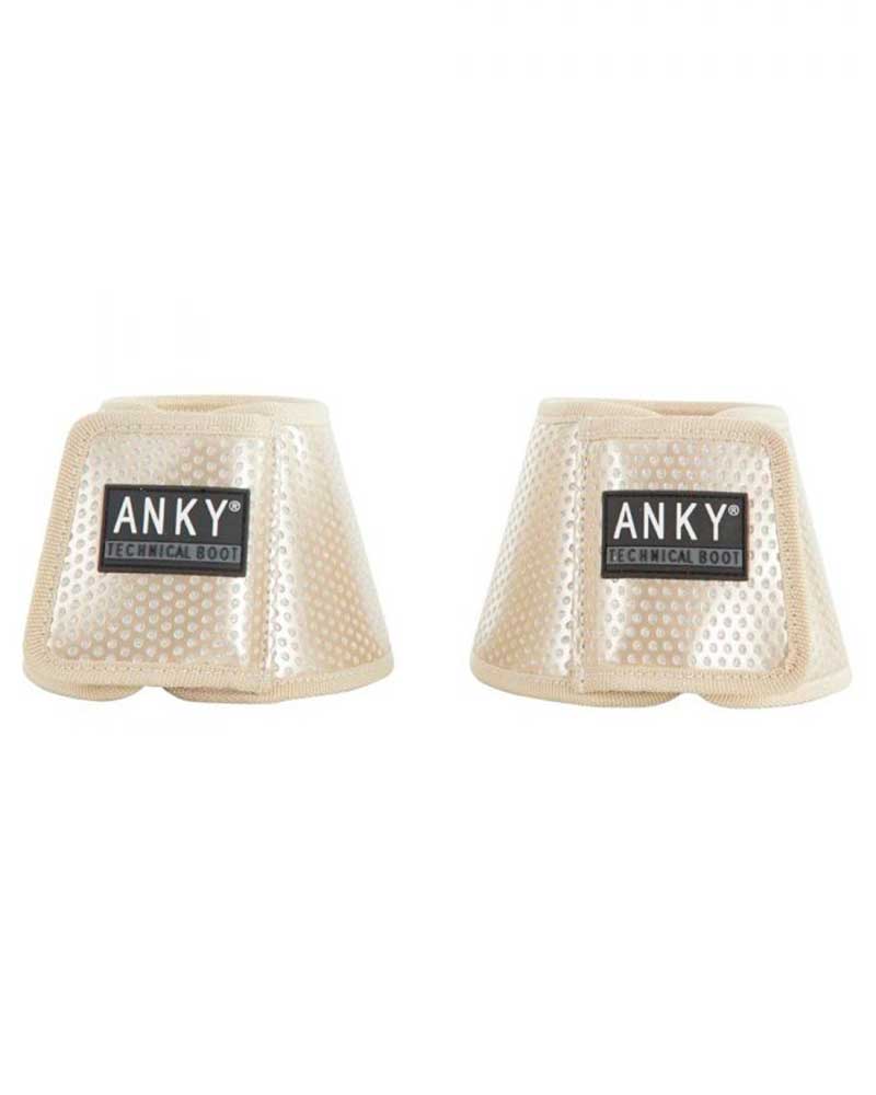 Pack de 2 campanas de charol dorado claro (pale gold) para caballo y pony - ANKY