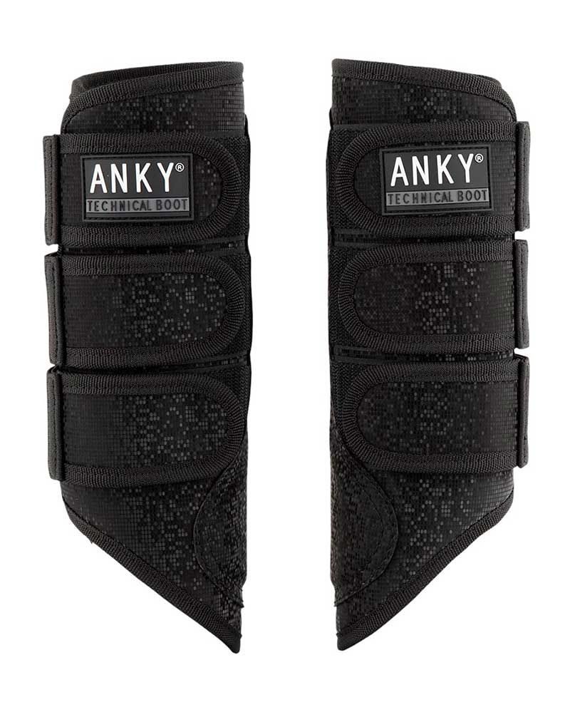 Pack de 2 protectores para doma negros (black) con efecto de cristales para caballo (cob y/o full) - ANKY