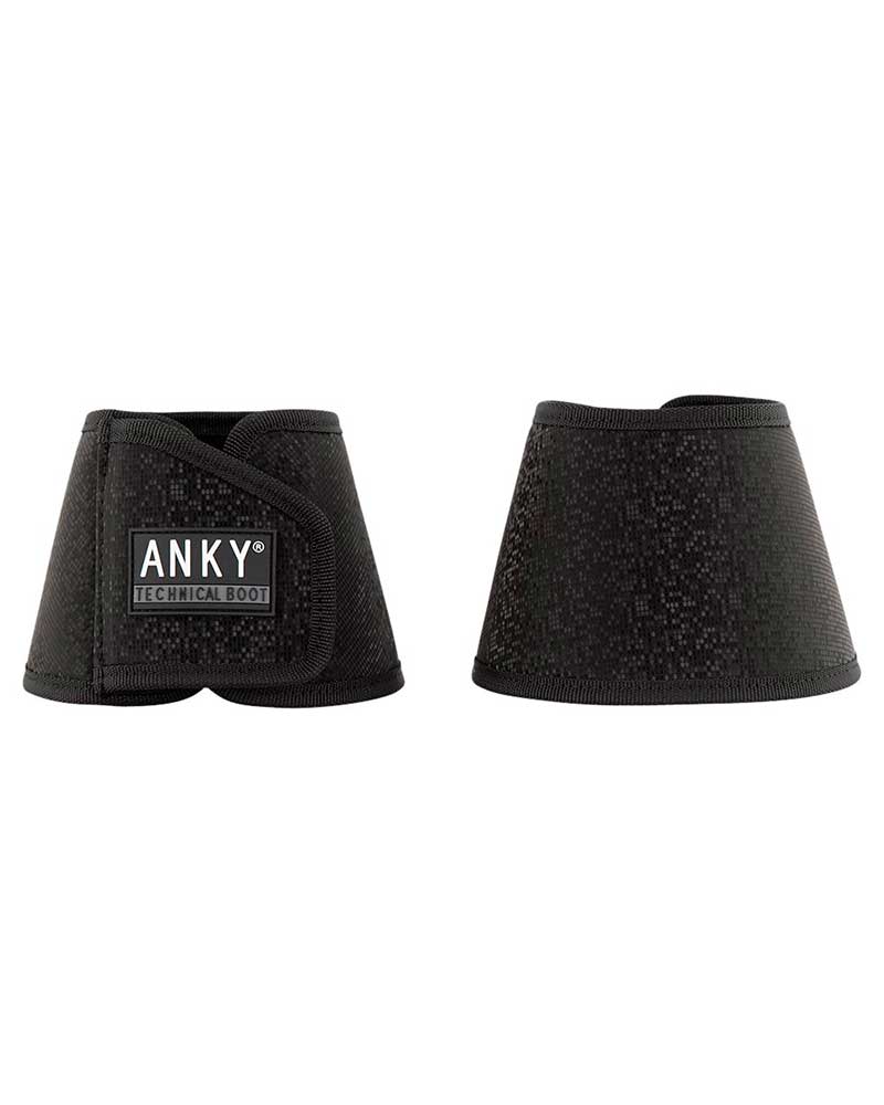 Pack de 2 campanas negras (black) con efecto de cristales para caballo (cob y/o full) - ANKY