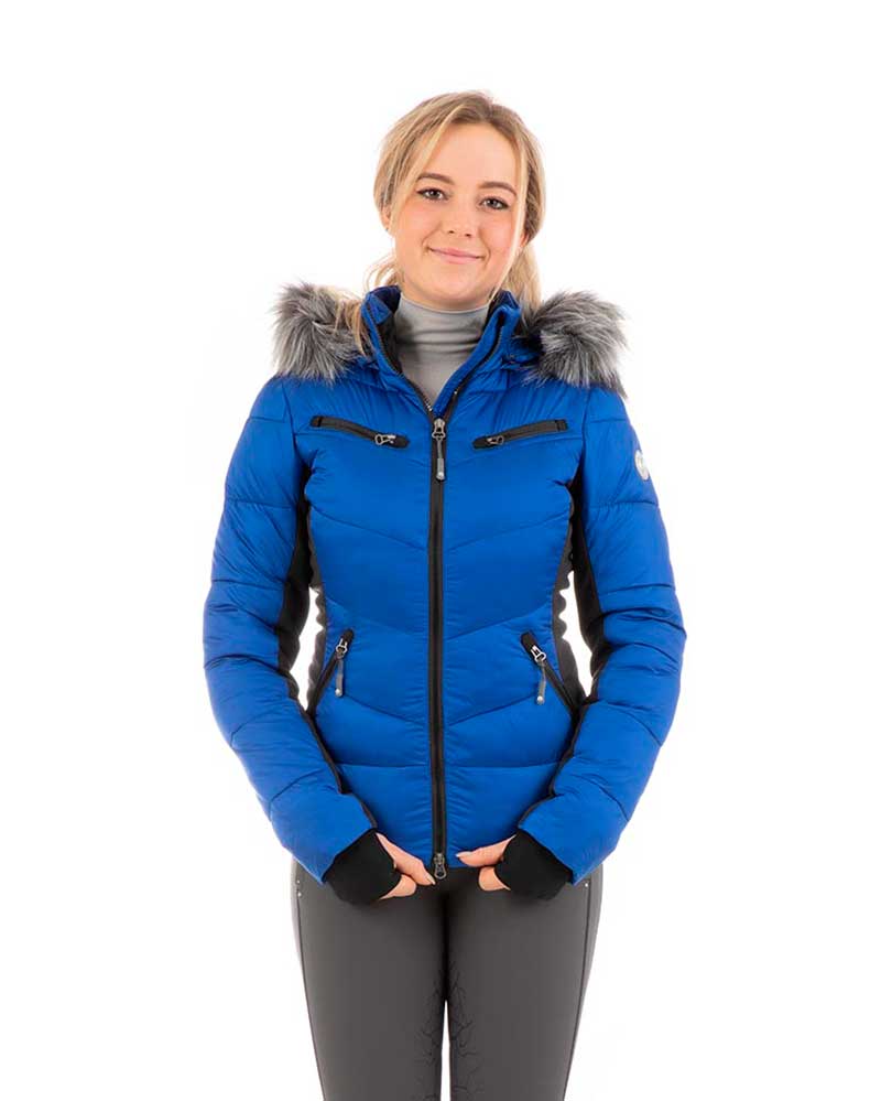 Abrigo acolchado azul eléctrico (queens blue) para mujer - ANKY