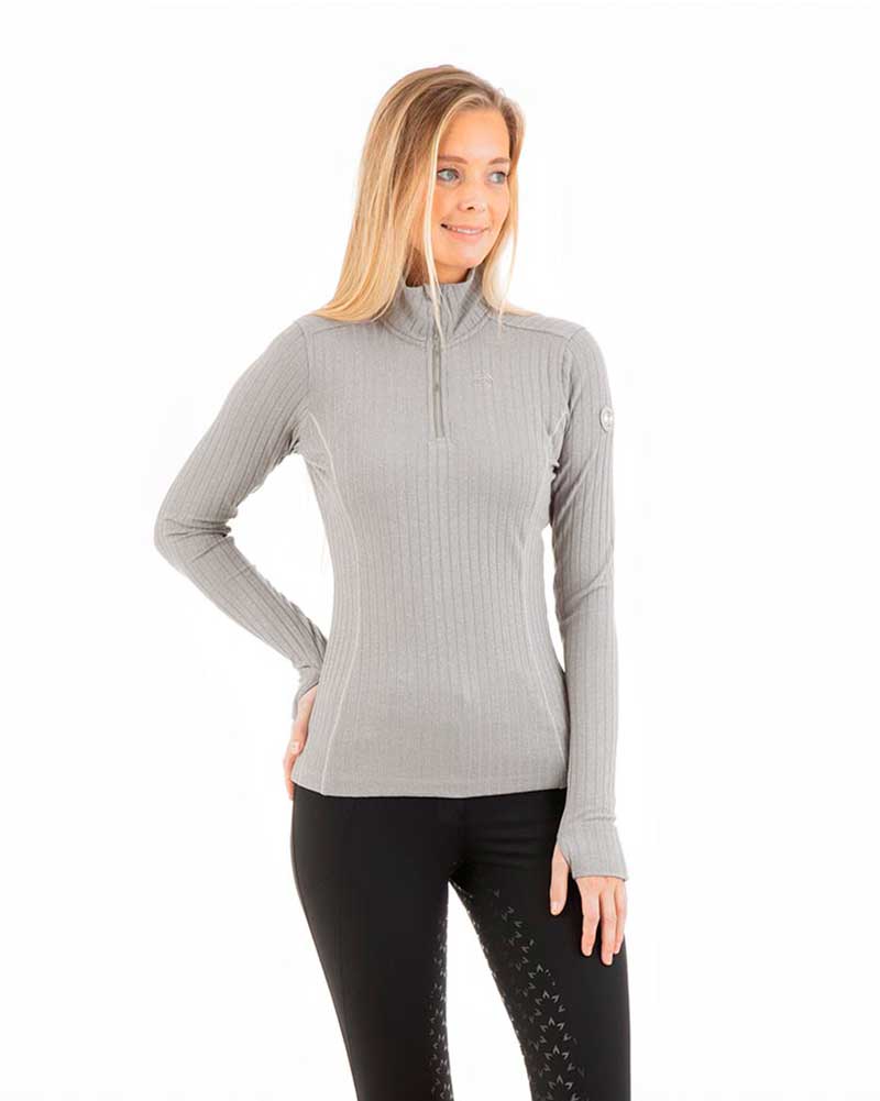 Pull d'entraînement gris (silver) pour femme - Anky