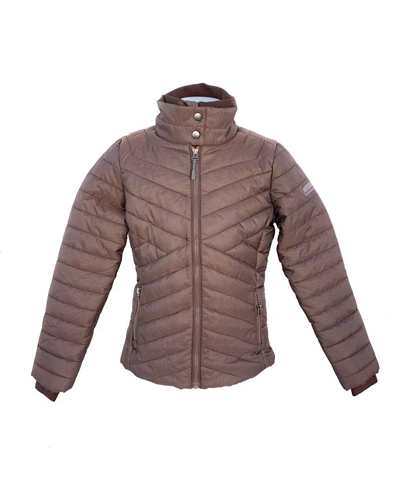 Double Quilted Copper Brown Coat for Girls - ANKY