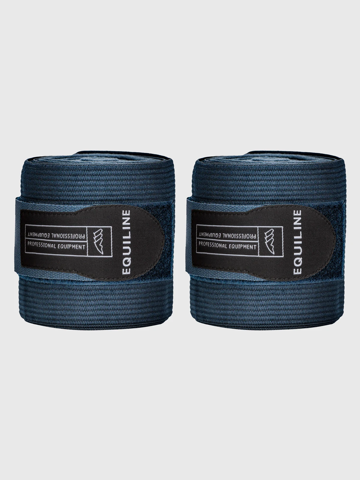 Blue elastic work bandages with fleece for horse - Equiline