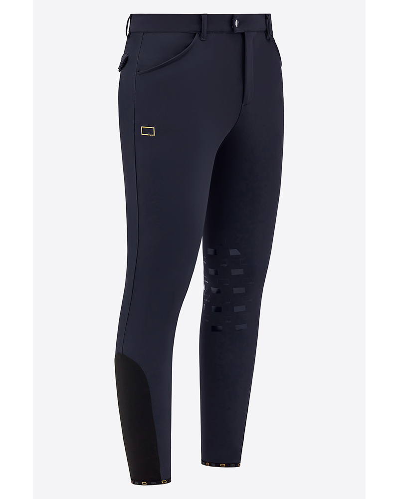 Navy blue horse riding pants (knee grip) for men - RG