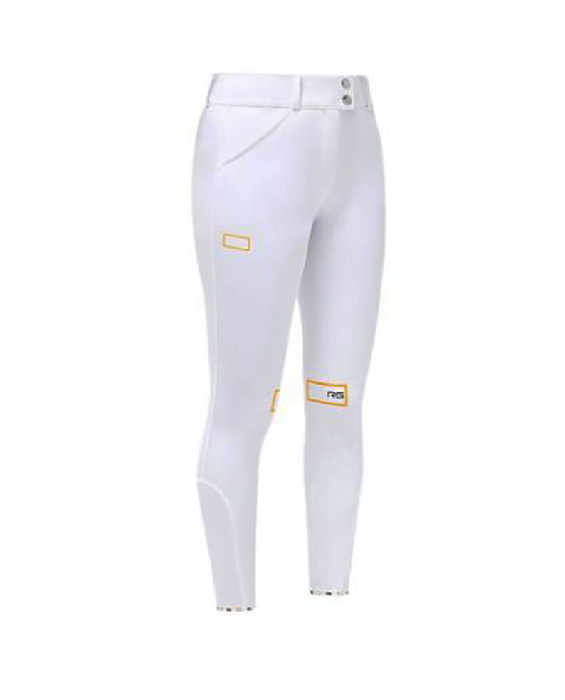 Pantalones de montar a caballo blancos (grip rodilla) para mujer - RG