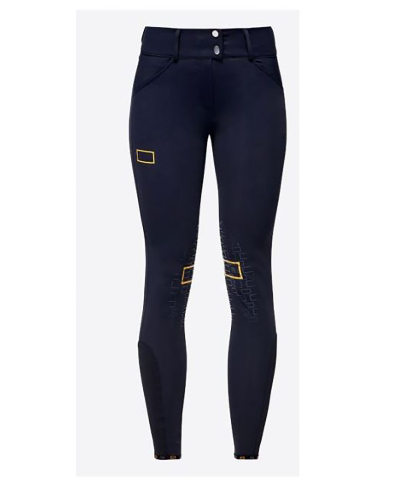 Pantalones de montar a caballo azul marino (grip rodilla) para mujer - RG
