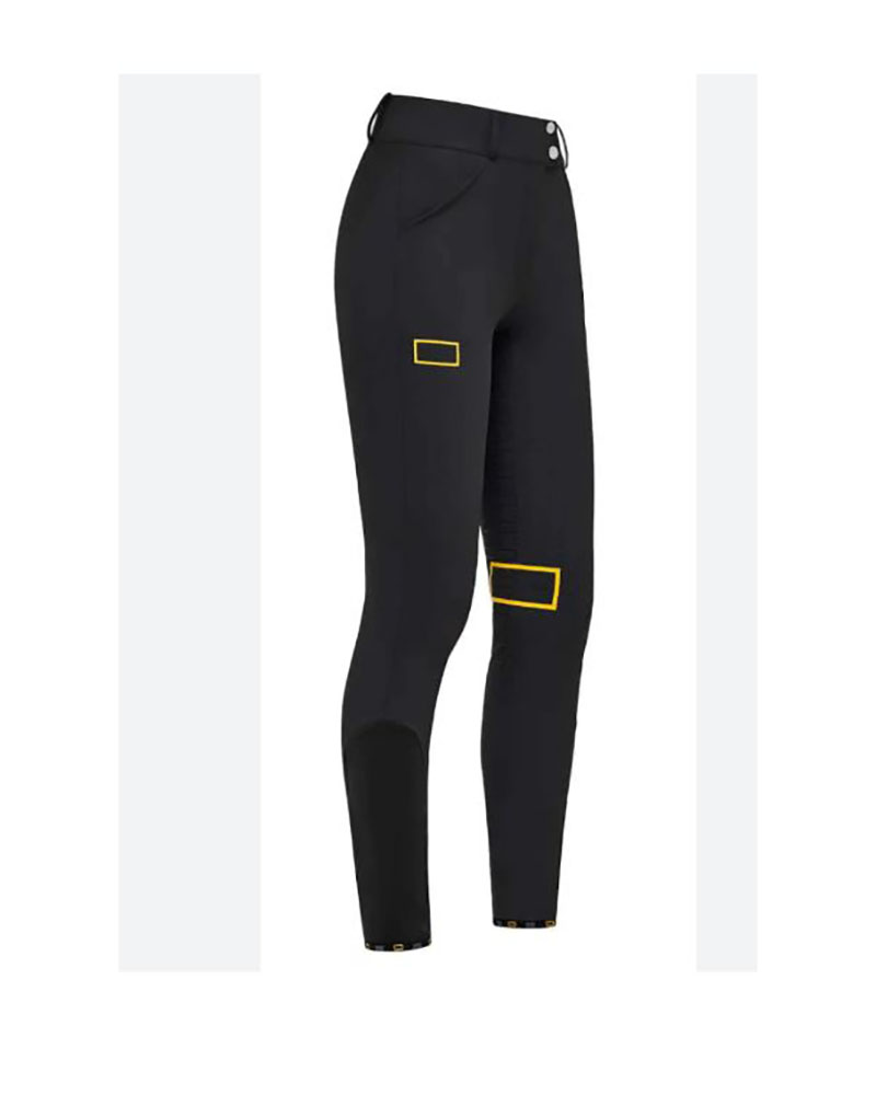 Pantalones de montar a caballo negros (grip rodilla) para mujer - RG
