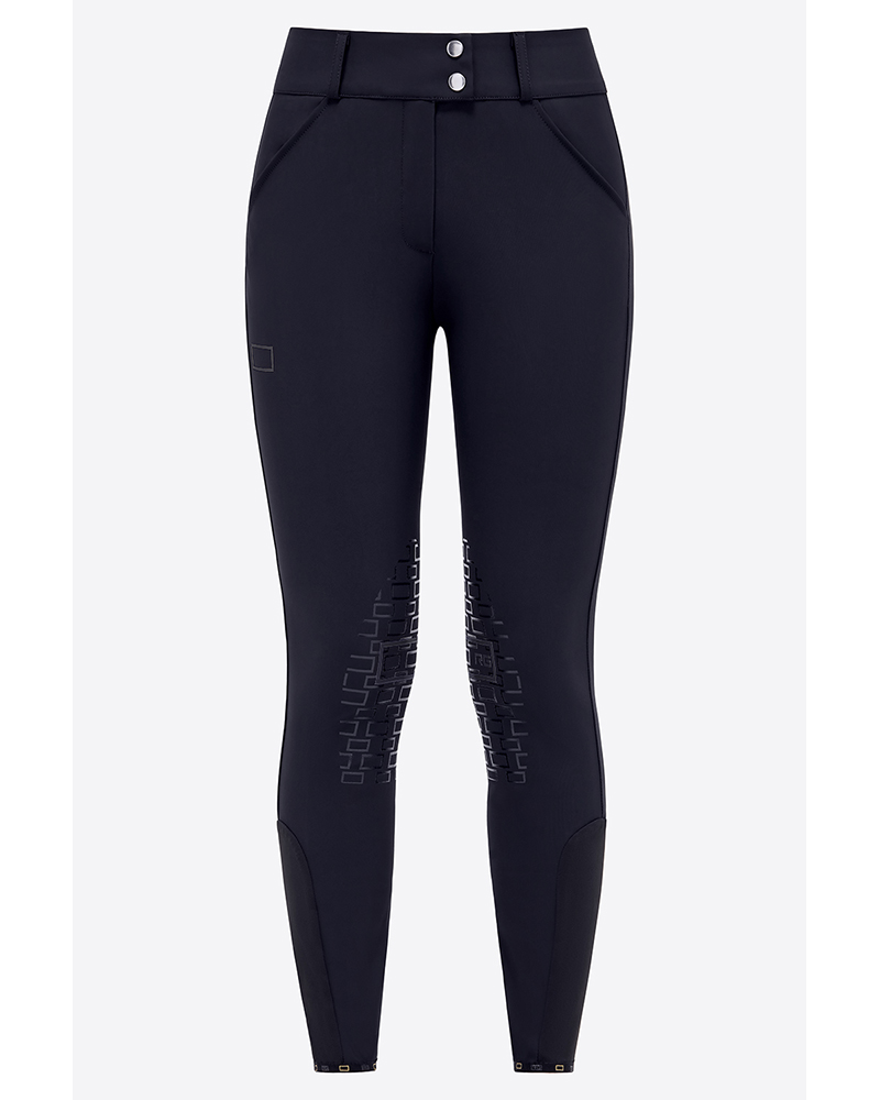 Pantalones de montar a caballo azul marino (grip rodilla) para mujer - RG