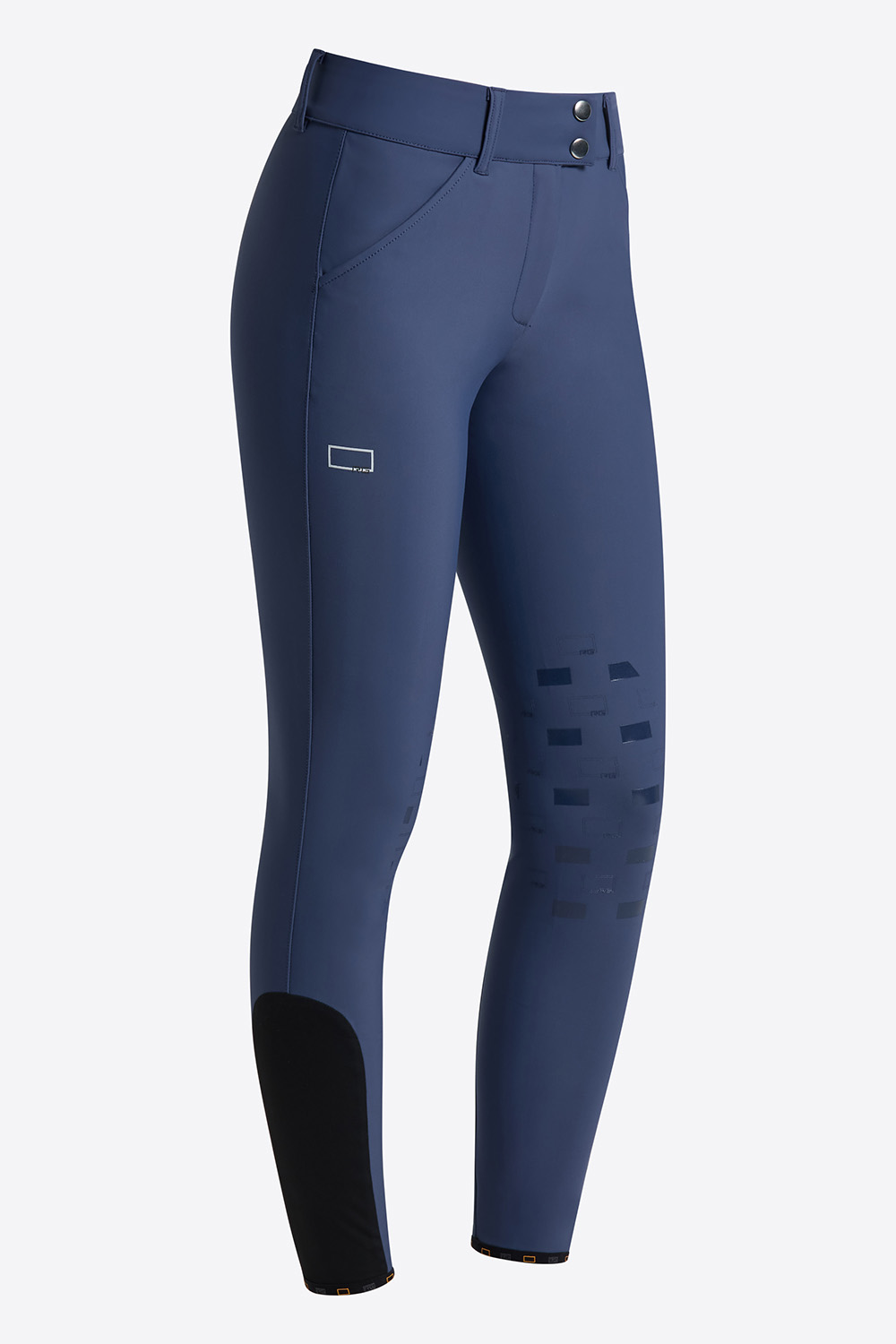 Pantalons d'équitation bleu marine clair de taille haute (grip aux genoux) pour femme - RG