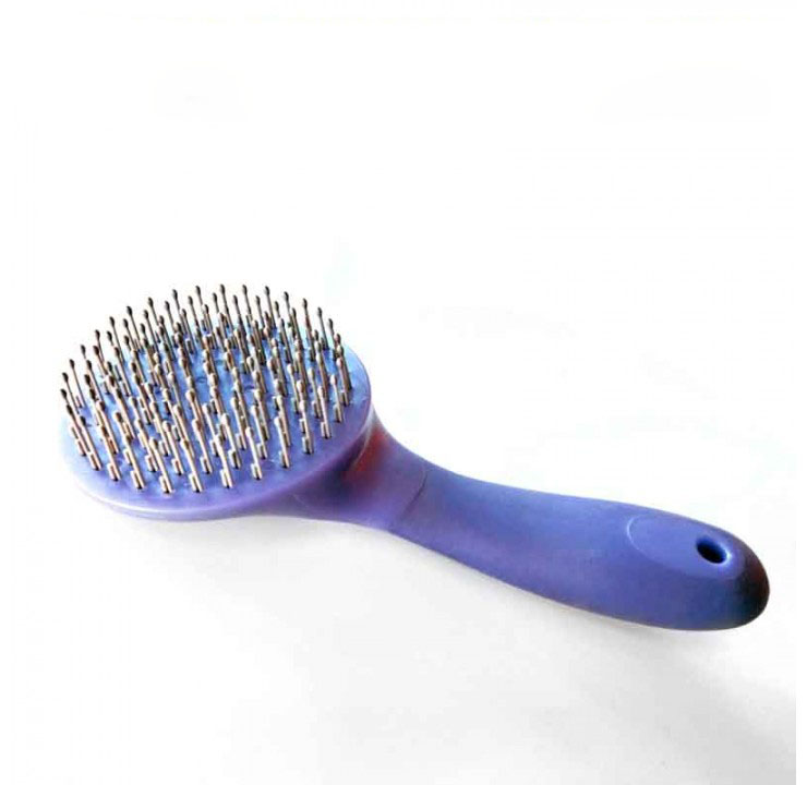 Peigne violet pour crinière et queue rond - Zaldi