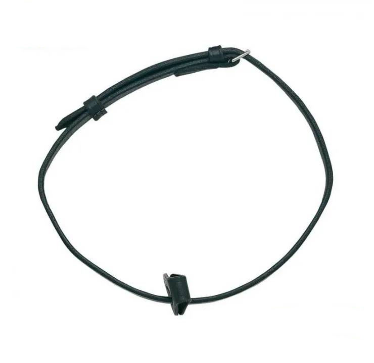 70 cm long black leather bridle for horses - Zaldi