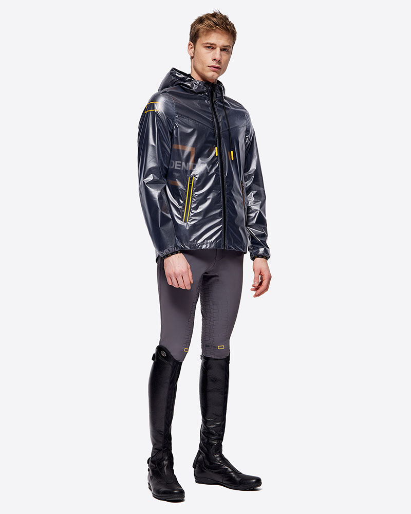 chubasquero negro transparente unisex para lluvia con capucha - RG