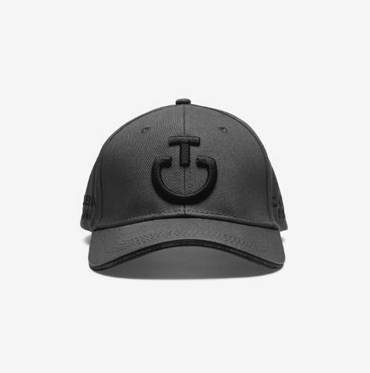 Gray cap with black embroidered logos - Cavalleria Toscana