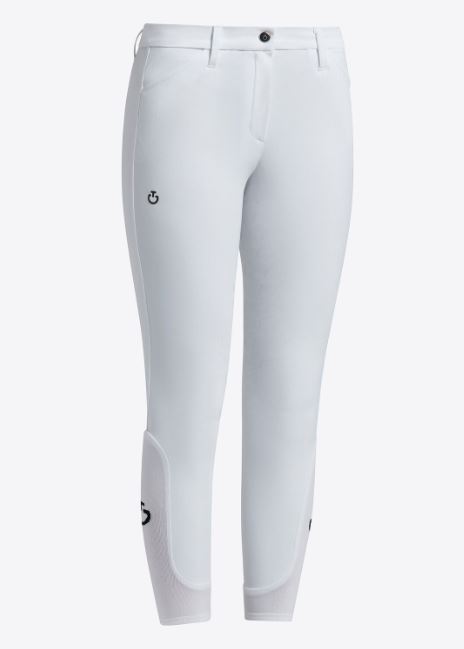 White pants with pockets and black logo (full grip) junior unisex - Cavalleria Toscana