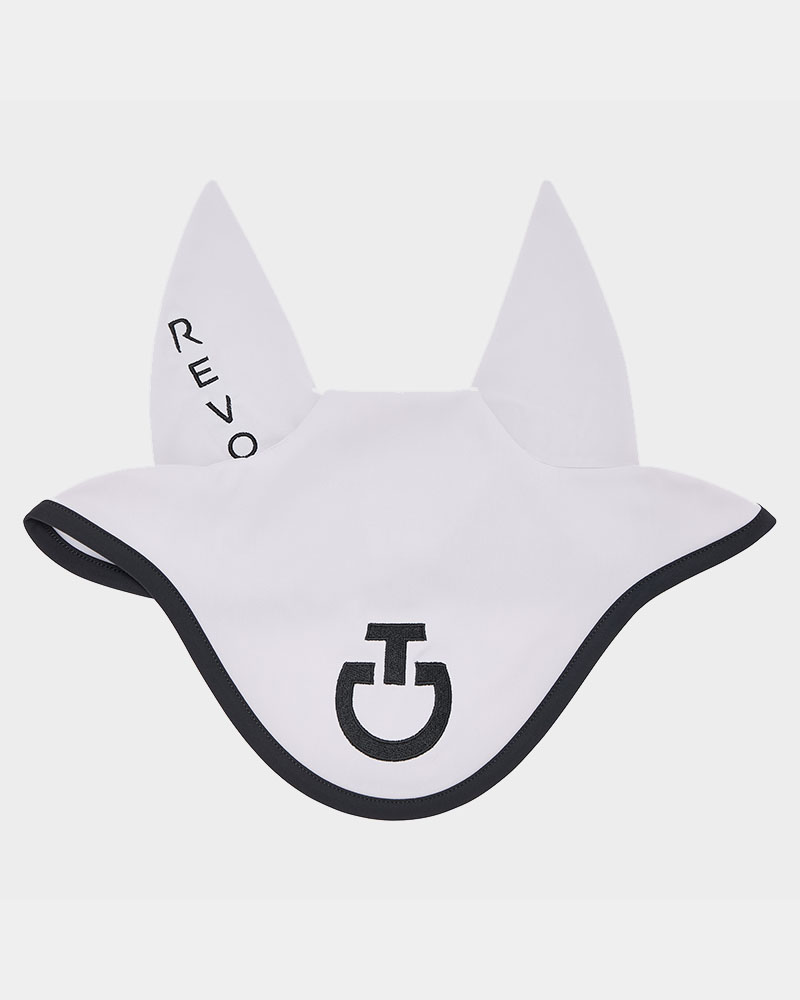Bonnet avec coupe arrondie gris clair et noir pour cheval et poney - Revo - Cavalleria Toscana