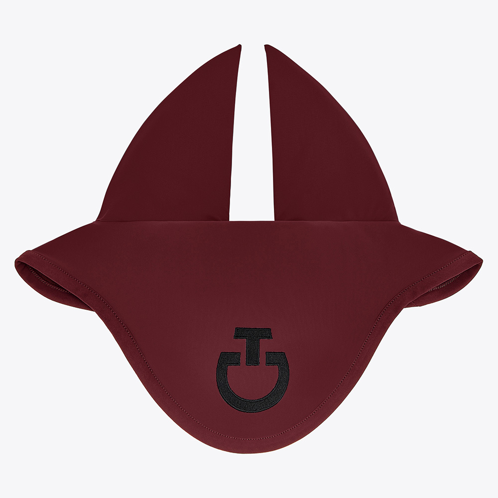 Burgundy with black embroidered logo lightweight jersey horse earnet – Cavalleria Toscana