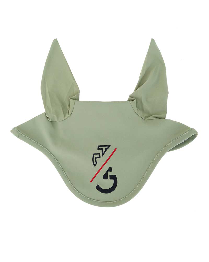 Khaki jersey earnets with fine elastic ears for horse - CT Team - Cavalleria Toscana