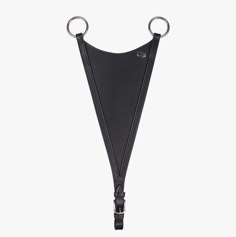 Black fork scissors with closed martingale for horses and ponies - QHP