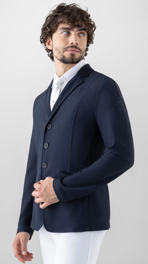 Navy blue mesh competition jacket for men - Crokirk - Equiline
