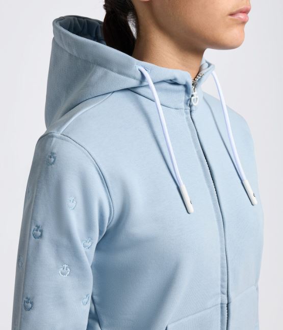 Light blue hooded sweatshirt for girls – Cavalleria Toscana