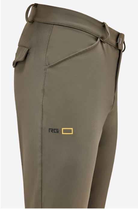 Olive green horse riding pants (knee grip) for men - RG