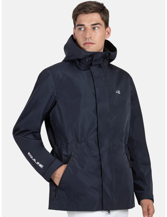 Unisex navy blue waterproof jacket - Rawek - Equiline
