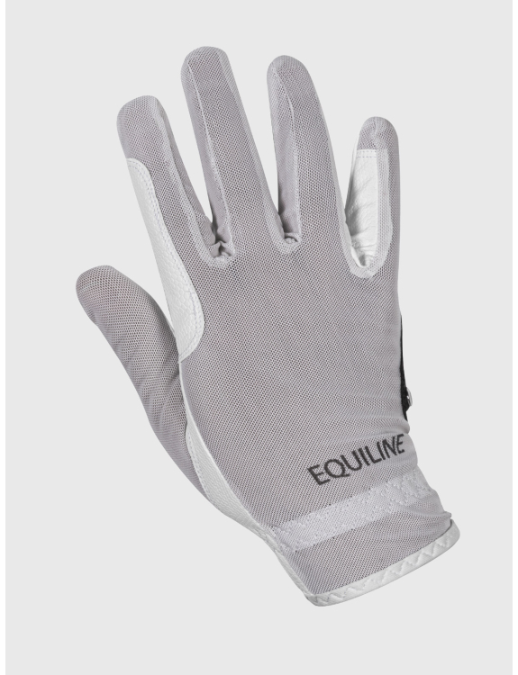Summer Breathable White Horse Riding Gloves - Equiline