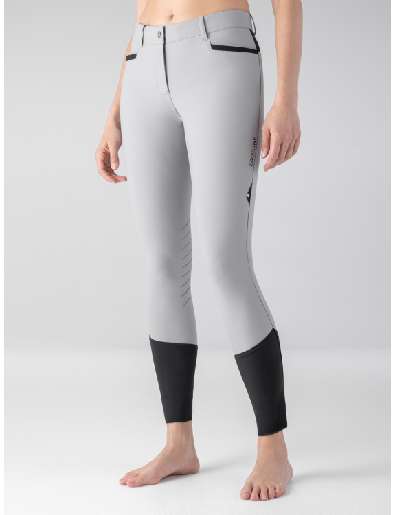 Gray horse riding pants (knee grip) for women - Cepik - Equiline