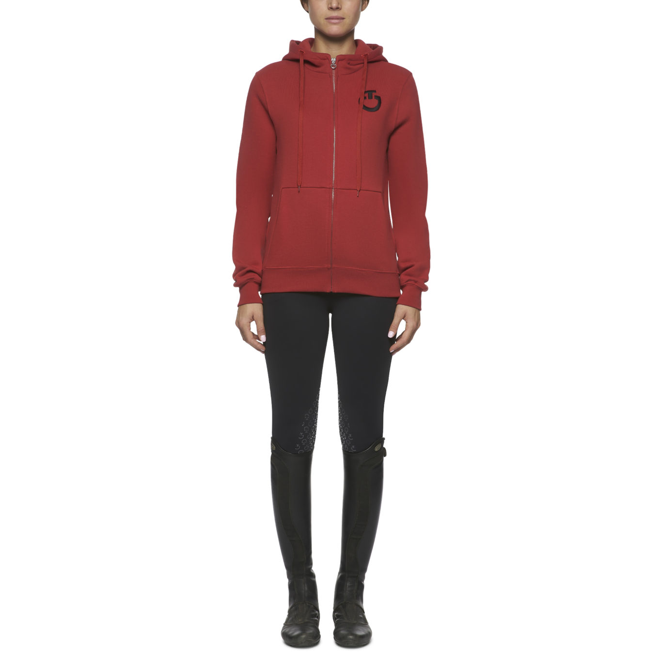 Red Hoodie with Fleece Lining for Women – Cavalleria Toscana