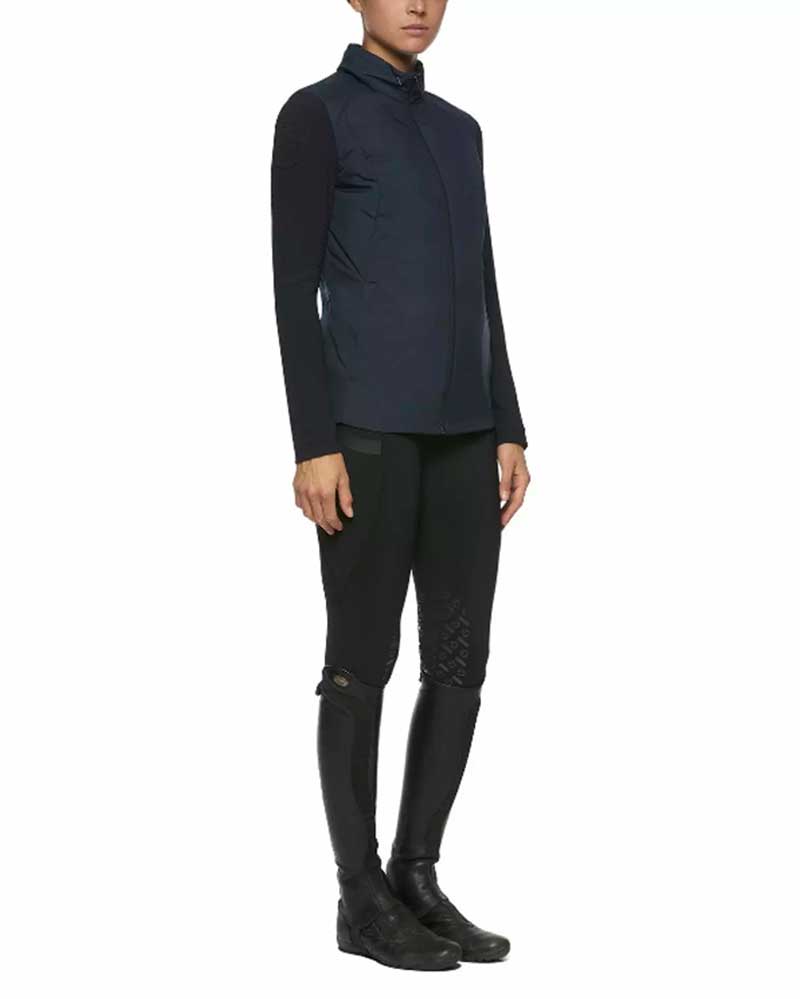 Veste matelassée coupe-vent bleu marine avec capuche pour femme - Cavalleria Toscana